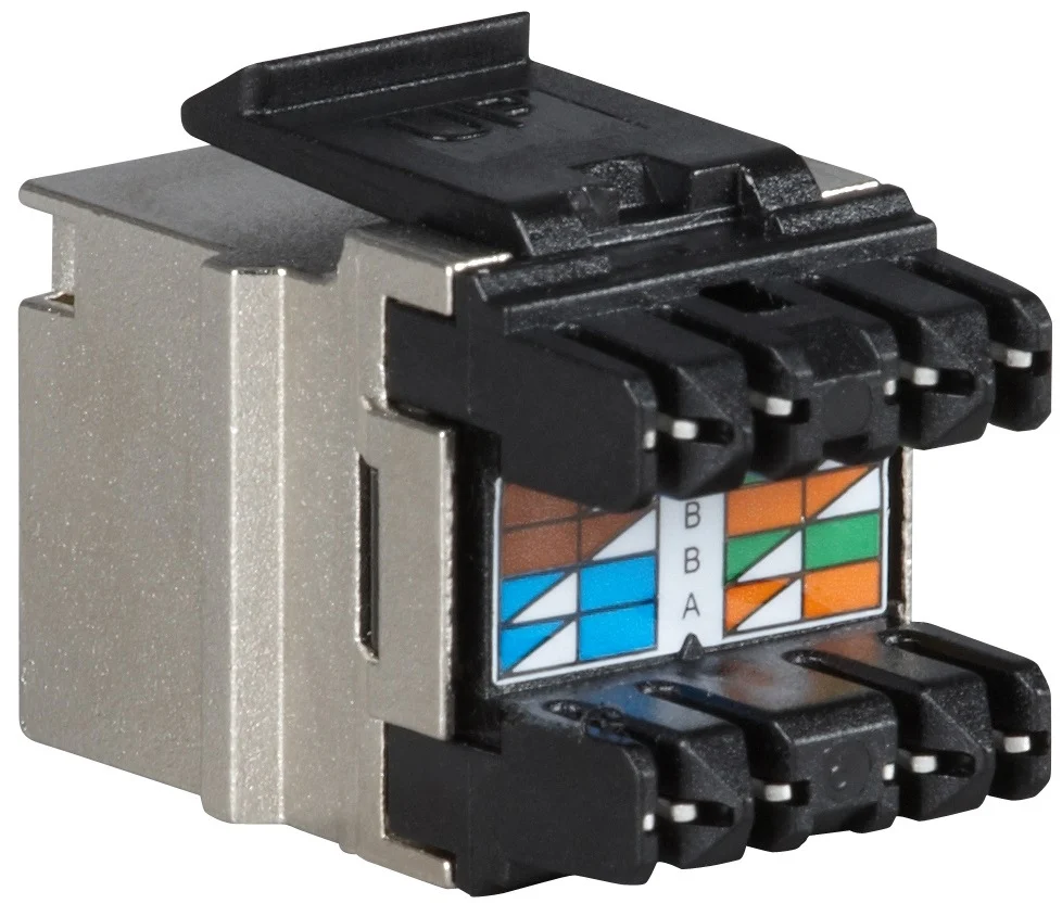SOLARIX Keystone CAT6 STP RJ45 čierny,tienený, samorezný - Image 2