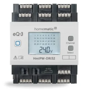 HmIPW-DRI32 Drôtová vstupná jednotka s LCD – na DIN lištu, 32 kanálov