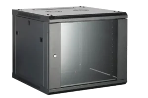 DS-XS6404-S/B rack 19" 4U 600x450x281, sklo, čier, poskladaný
