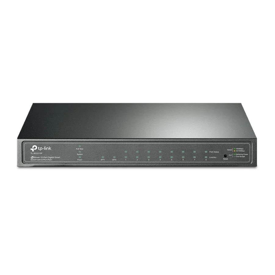 TL-SG2210P 8× Gigabit PoE Ports, 2× Gigabit SFP Slots