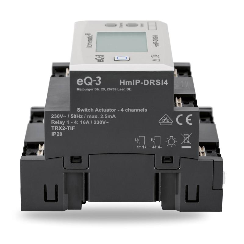 HmIP-DRSI4 Spínací akčný člen s LCD - až 64A, na DIN lištu, 4 kanály - Image 2
