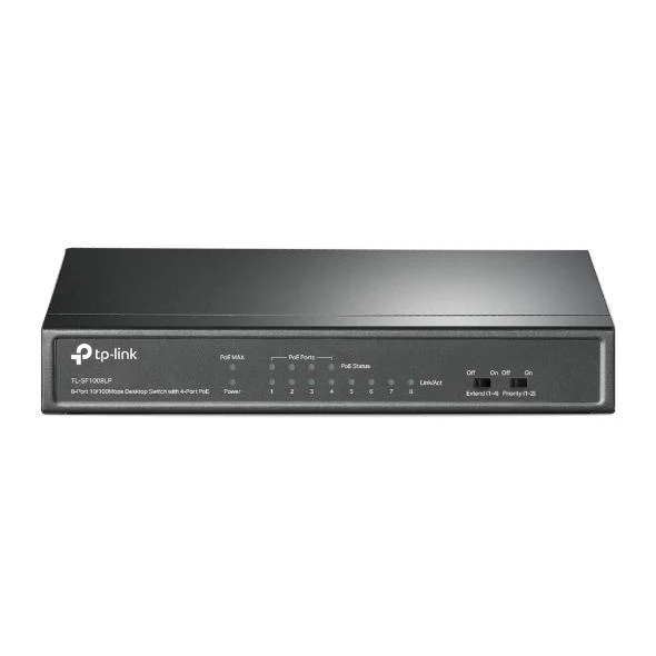 TL-SF1008LP 4×10/100 Mbps PoE+, 4×10/100 Mbps Non-PoE