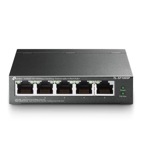 TL-SF1005P 4x10/100 Mbps PoE+, 1x10/100 Mbps Non-PoE