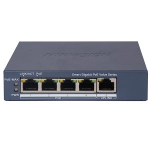 DS-3E1505P-EI/M 4x Gb PoE + 1x Gb RJ-45, smart switch, 45W