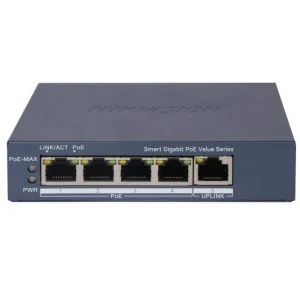 DS-3E1505P-EI/M 4x Gb PoE + 1x Gb RJ-45, smart switch, 45W