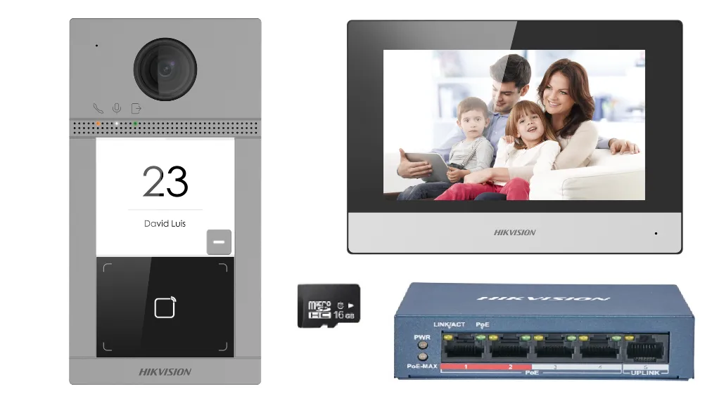 DS-KIS604-S(C) IP kit DS-KH6320-WT, DS-KV8113-WME1(C), PoE - Image 2