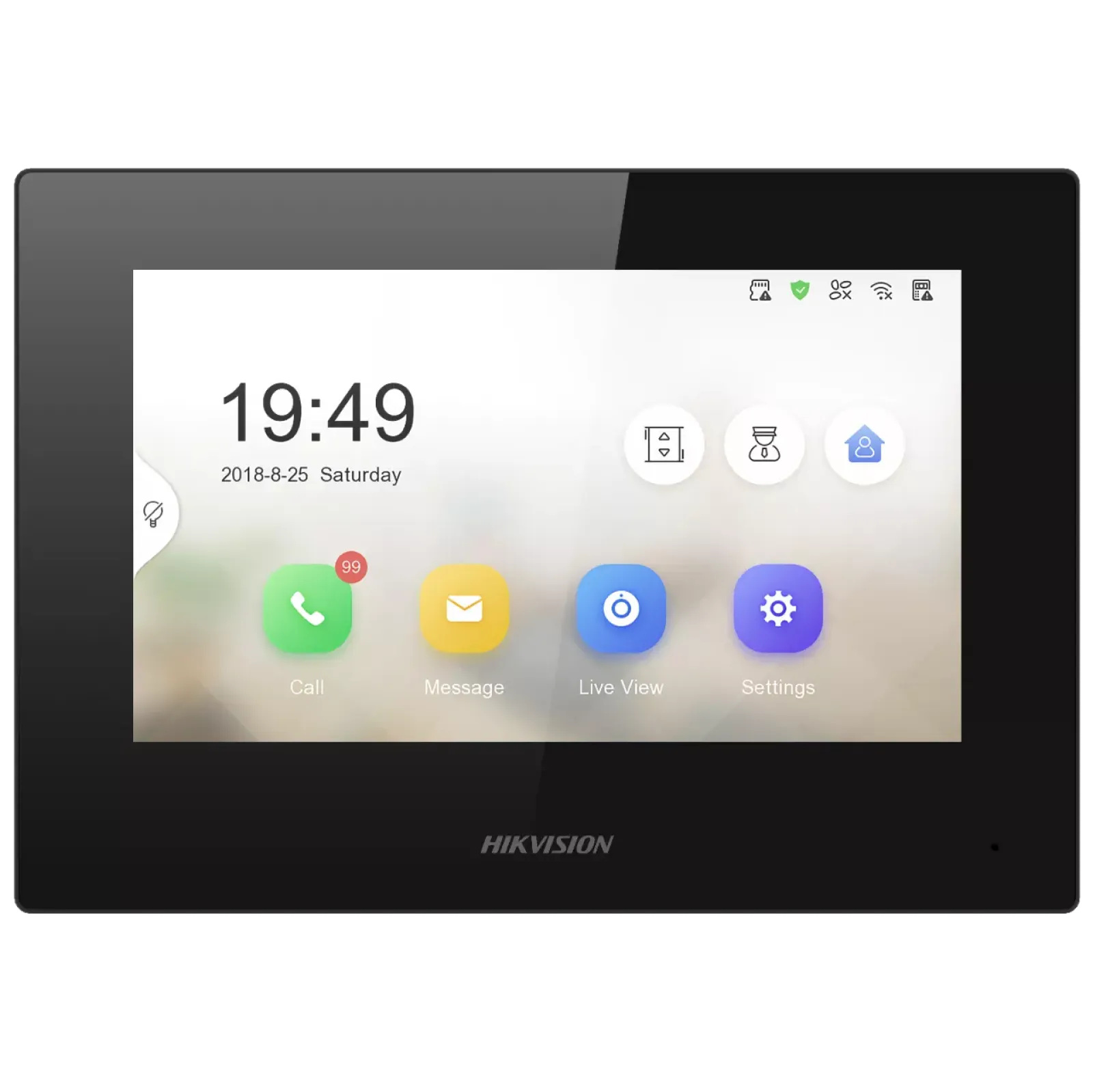 DS-KH6320-LE1(B) vnút. IP jedn. 7" dotykový, bez WiFi, čierny - Image 2