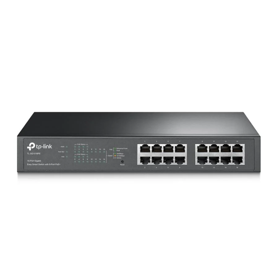 TL-SG1016PE 8× Gigabit PoE+ Ports, 8× Gigabit Non-PoE Ports