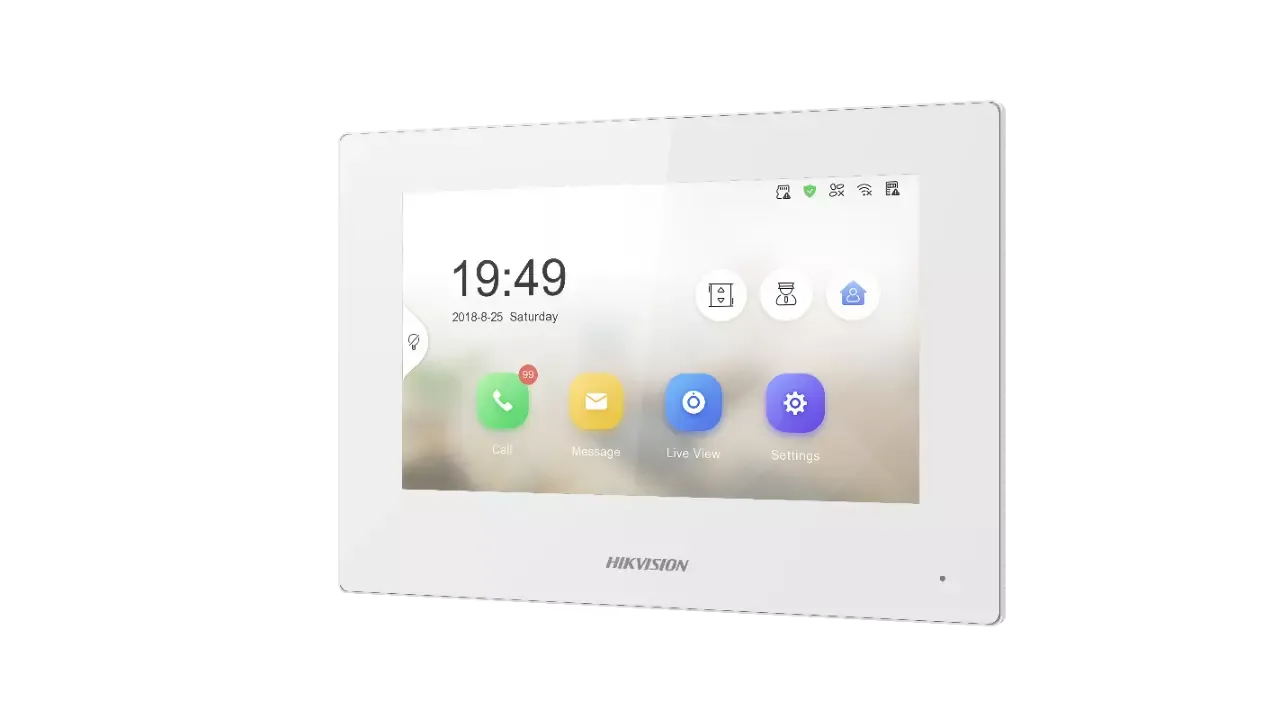 DS-KH6320-LE1(B) vnút. IP jedn. 7" dotykový, bez WiFi, biely