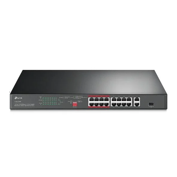 TL-SL1218P 16×10/100 Mbps PoE+, 2×Gigabit Non-PoE, 1×GigabitSFP