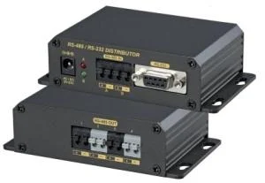 RS204 RS 485 distributor, 2vst./4výst., 1xRS232 pre PTZ