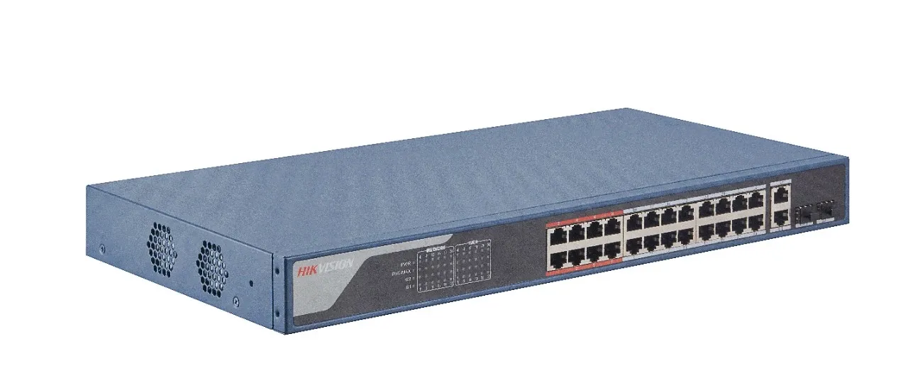 DS-3E1326P-EI (B) 24x100Mb PoE+2x1Gb Combo, smart switch, 370W