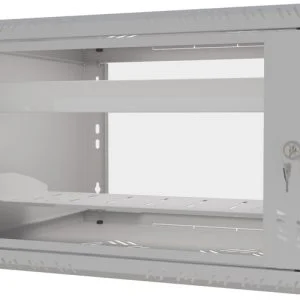 19Rack6U450P150 nást. rack 19" 6U, sklo, demont, šedý + polica