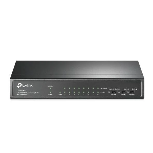 TL-SF1009P 8×10/100 Mbps PoE+, 1×10/100 Mbps Non-PoE