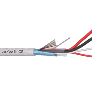 Kabel 2x0,5+2x0,22T 2x0,22mm+2x0,5mm2 ,med, tienenie. AL fóliou