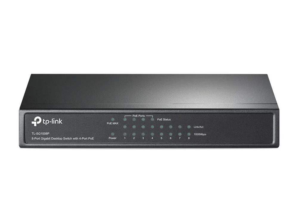 TL-SG1008P 4× Gigabit PoE Ports, 4× Gigabit Non-PoE Ports
